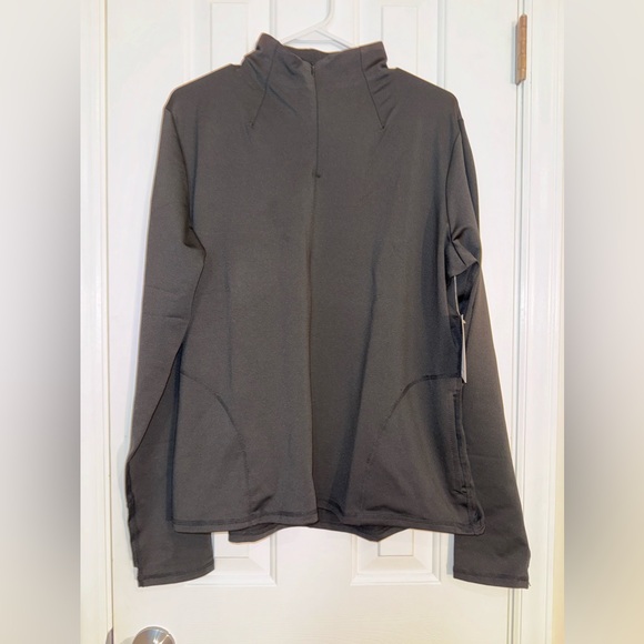 NEW! Shadow Sport Black Fitted Mock-Neck Zip Front Athletic Jacket - Picture 11 of 15